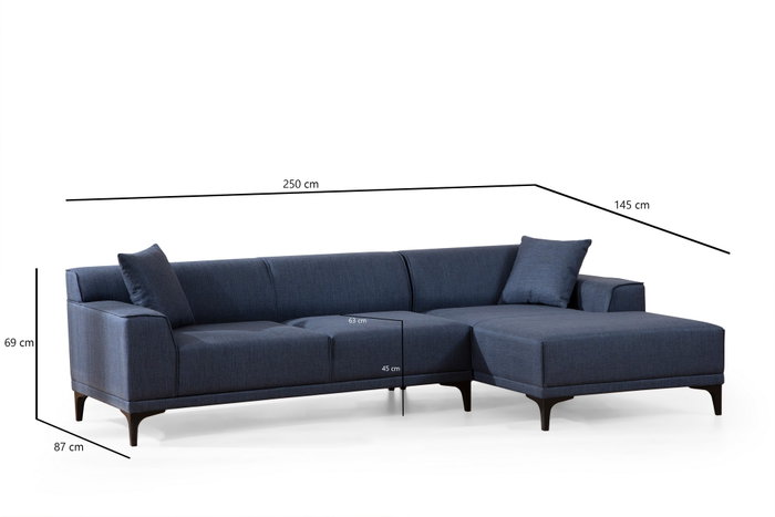 Atelier Del Sofa Petra R Corner - Sofá Esquinero Azul